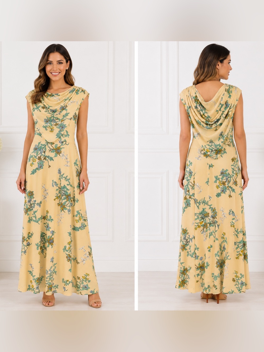 ASTR The Label Floral Cowl Back Maxi Dress – Size 10